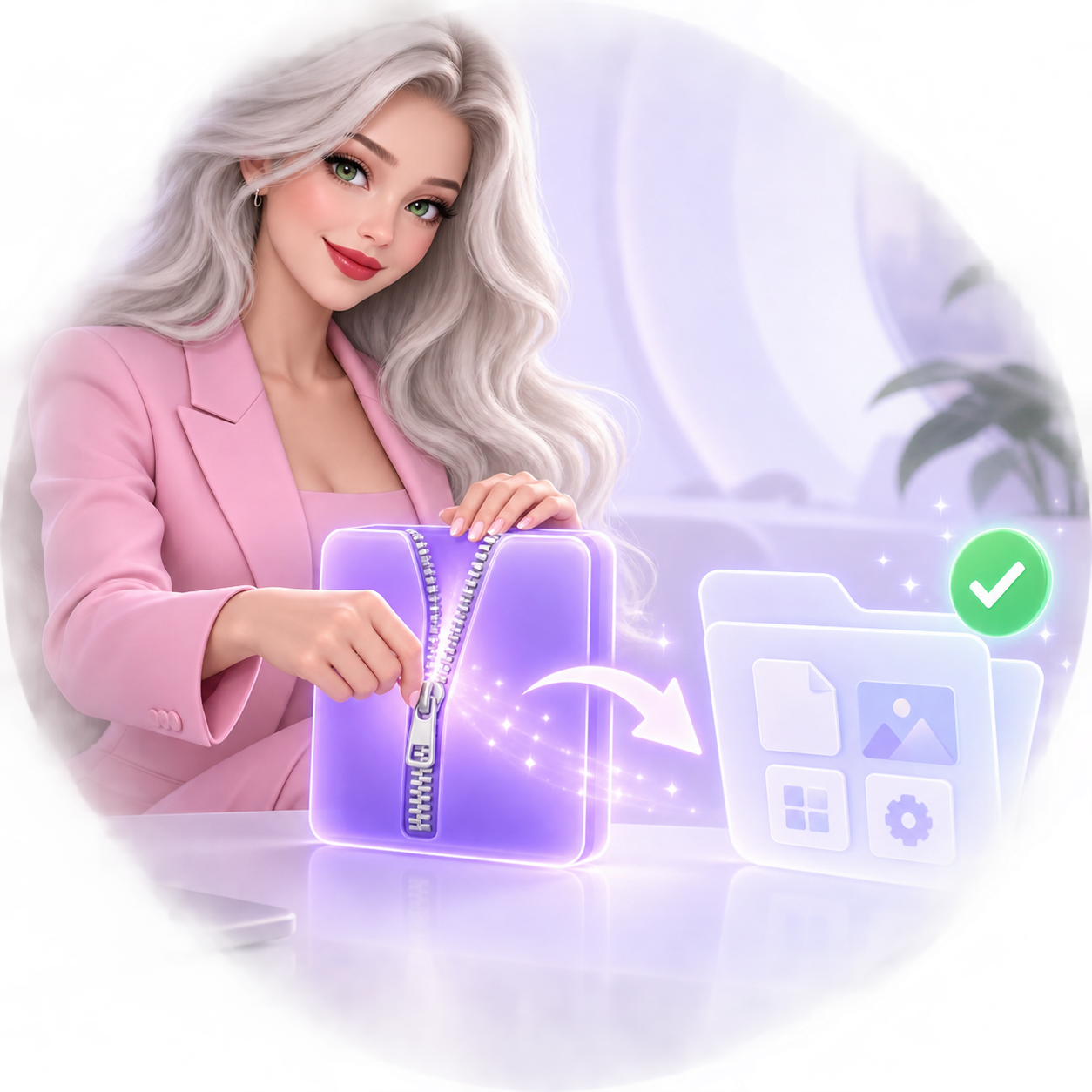 Download and unzip illustration